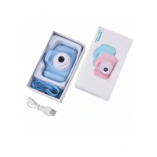 PixyKid™ Kamera Fotoğraf Makinesi (16GB hafıza kartlı) Mavi